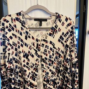 Snap front 3/4 sleeve cardigan M/L